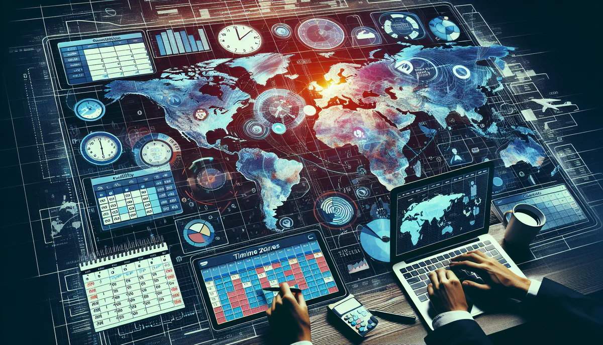 Image illustrating Time Zone Management and Scheduling Strategies in article about manage remote teams