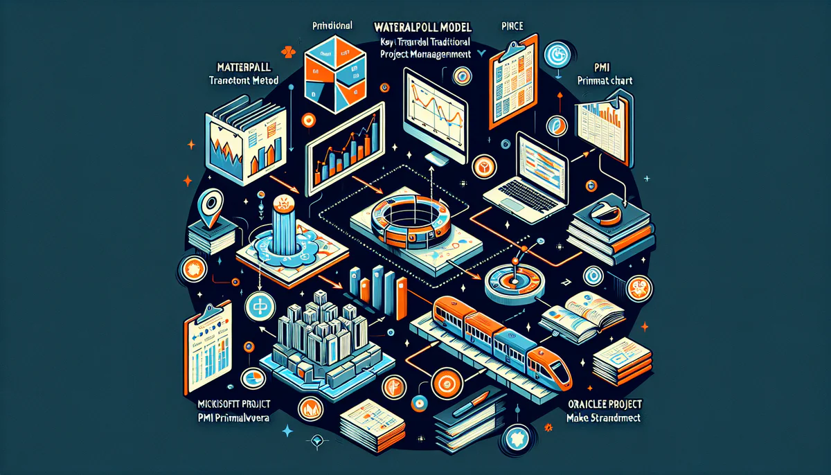 Image illustrating Die wichtigsten klassischen Projektmanagement Methoden im Überblick in article about projektmanagement methoden