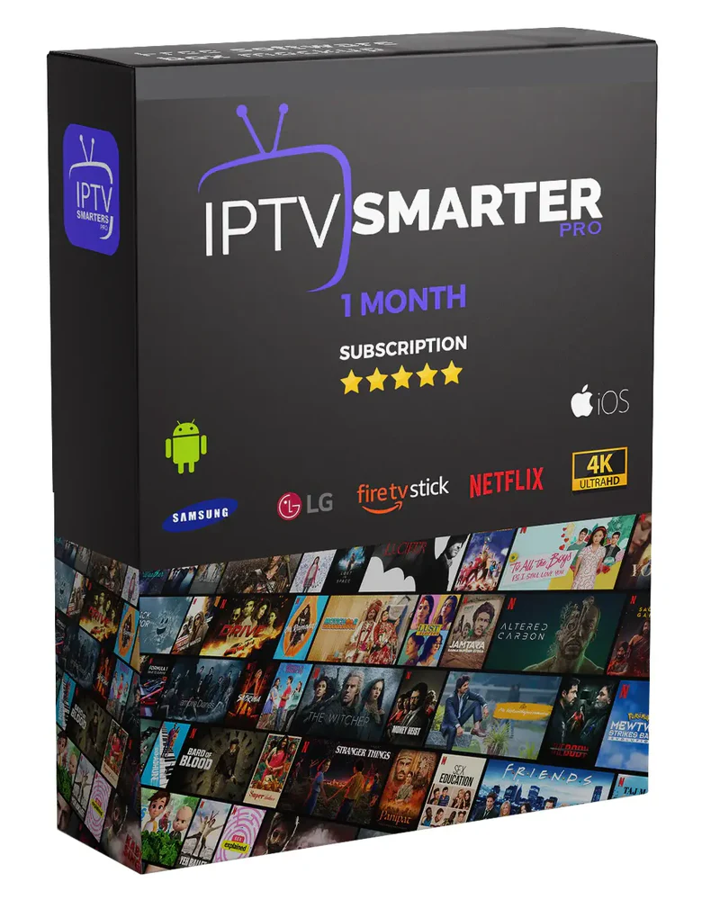 IPTV Smarters 1 Months Subscription 4K/8K Ultra HD Live TV  VOD  Sports