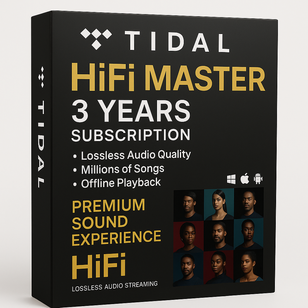 TIDAL HiFi Master 3 Years Subscription Premium Sound Experience with Lossless Audio