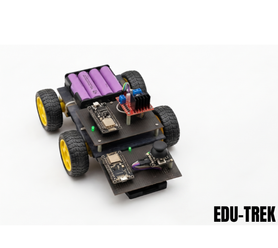EDU-TREK: Custom ESP-NOW Wireless 4WD Rover