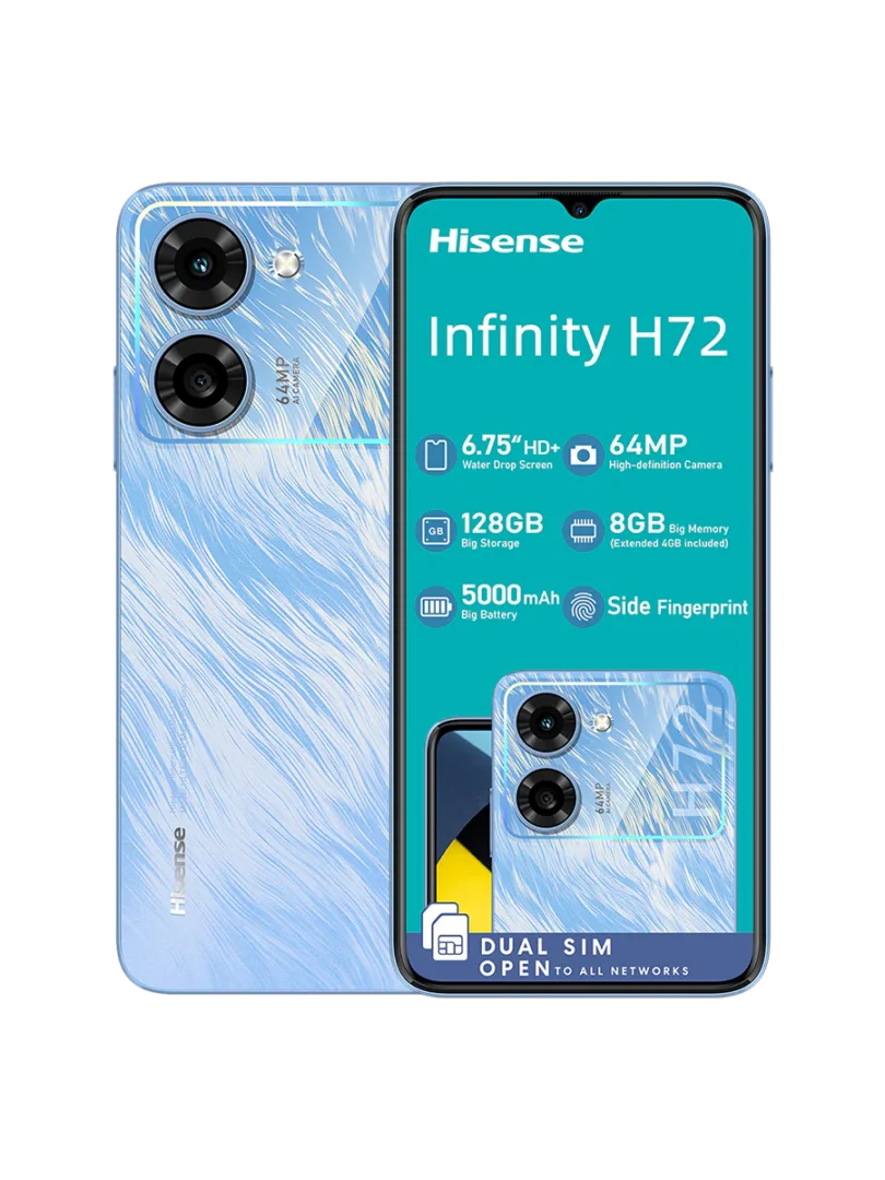 Hisense H72 Smartphone (Blue, 4GB RAM, 128GB Memory)