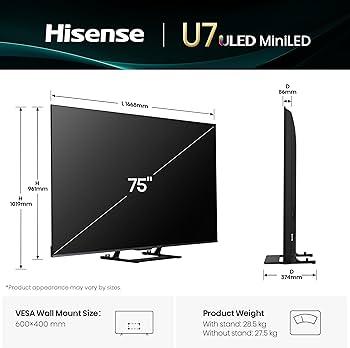 Hisense 75″ Mini-LED ULED Smart 4K TV | 75U7Q view 3