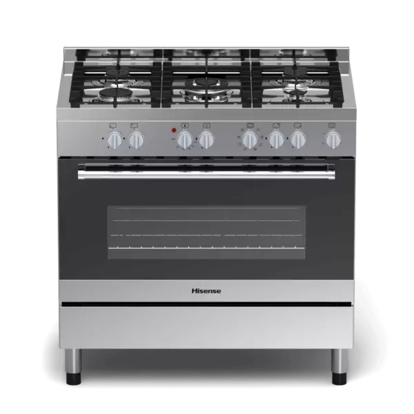 Hisense 90 x 60cm Cooker - 4 Gas Burners & 2 Electric Stove | Electric Oven | HF942GEES
