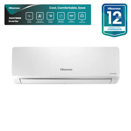 Hisense 18,000BTU (1.5HP) Smart Inverter Split Unit Air Conditioner | Wi-Fi | AS-18TW4