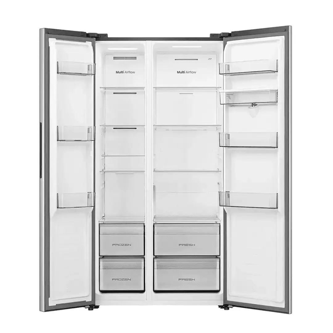 Hisense 529L Side by Side Fridge + Water Dispenser | No Frost | INOX | RS5P558NMSN view 2