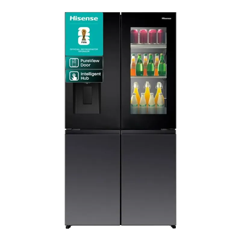 Hisense 615L Multi Door Fridge + Water & Ice Dispenser | Inox | Wi-Fi | RQ9P600GTBN: view 3