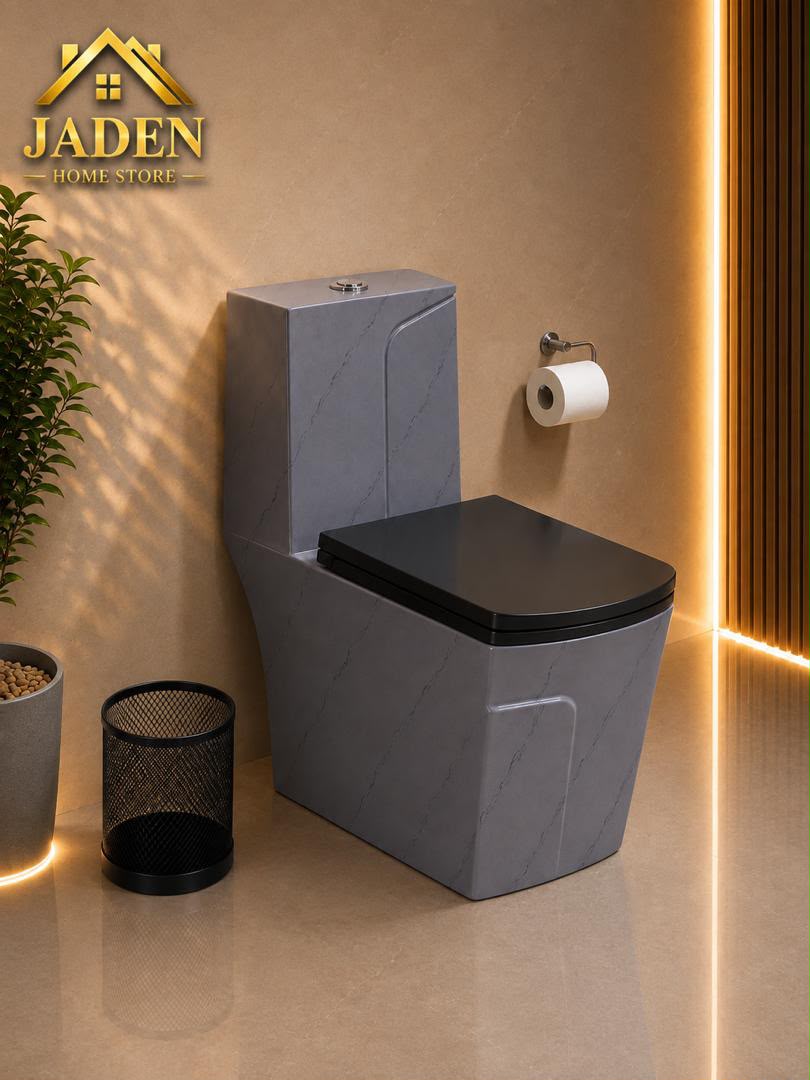 Premium One-Piece Marble-Finish Toilet view 12