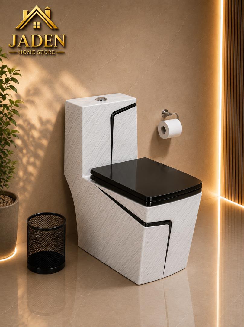 Premium One-Piece Marble-Finish Toilet view 15