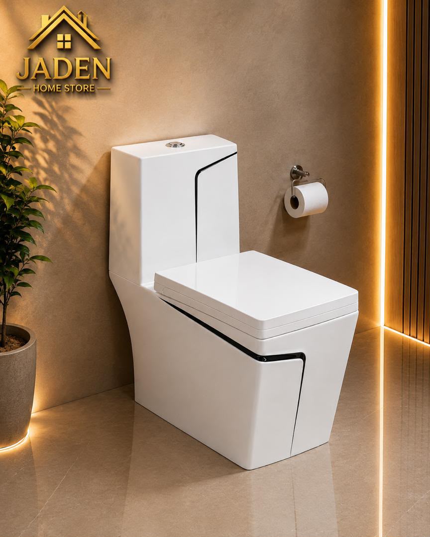 Premium One-Piece Marble-Finish Toilet view 3