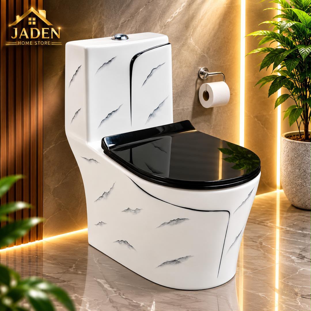 Premium One-Piece Marble-Finish Toilet view 16