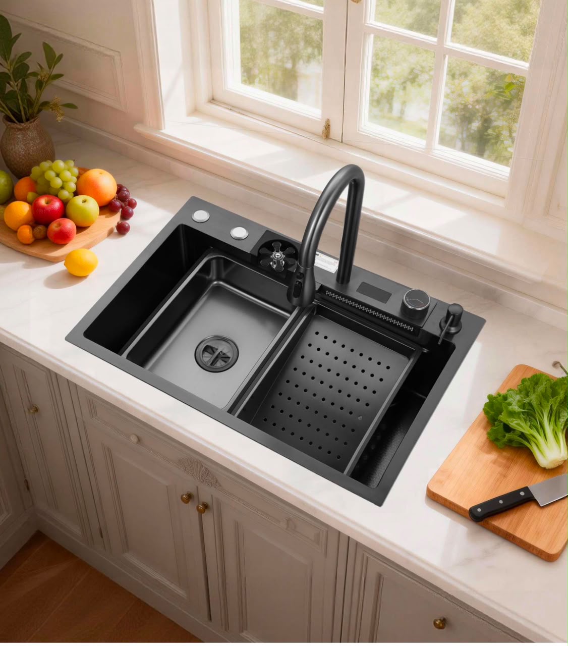 Multifunctional Stainless-Steel Kitchen Sink Workstation view 2