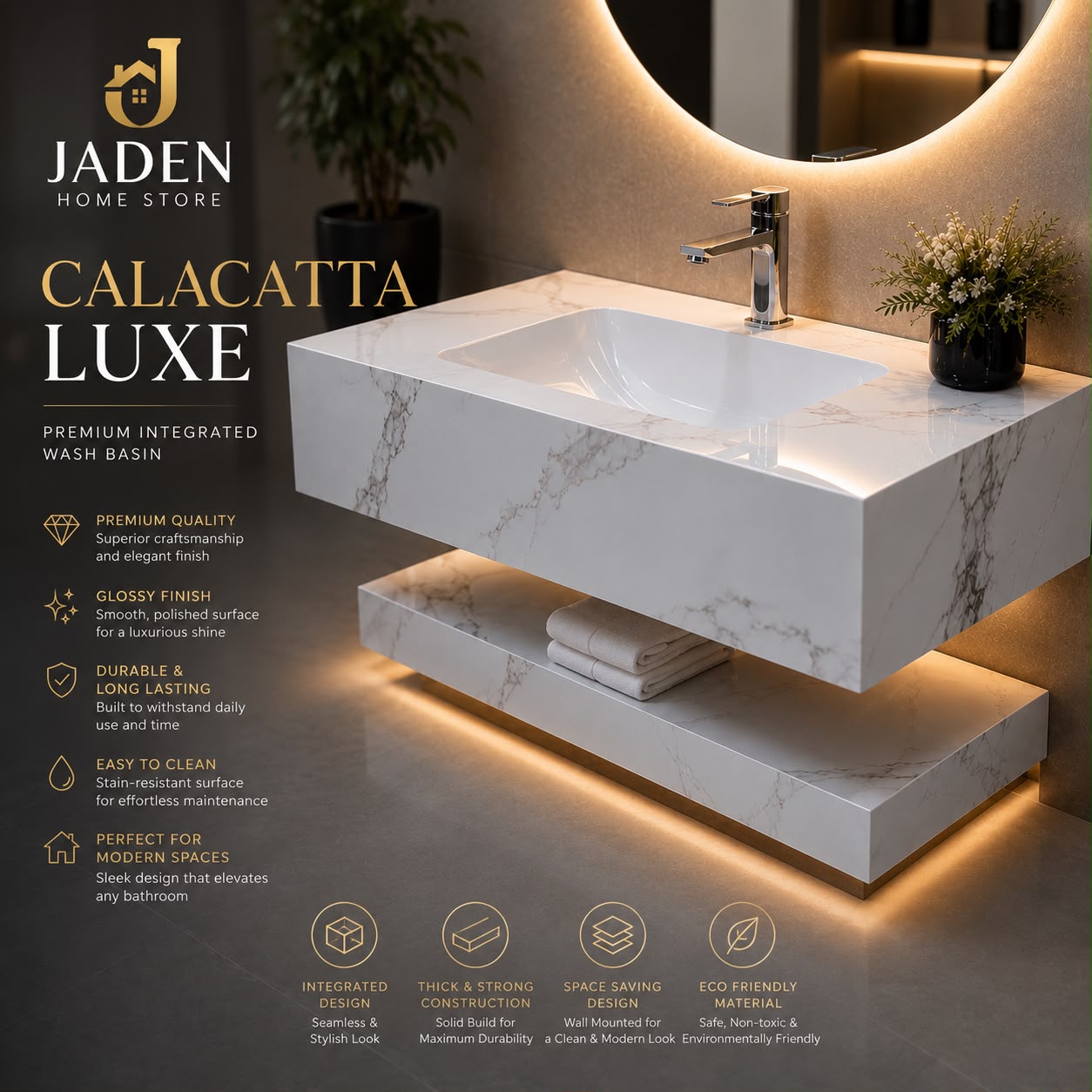 Calacatta Luxe  Wash Basin view 2