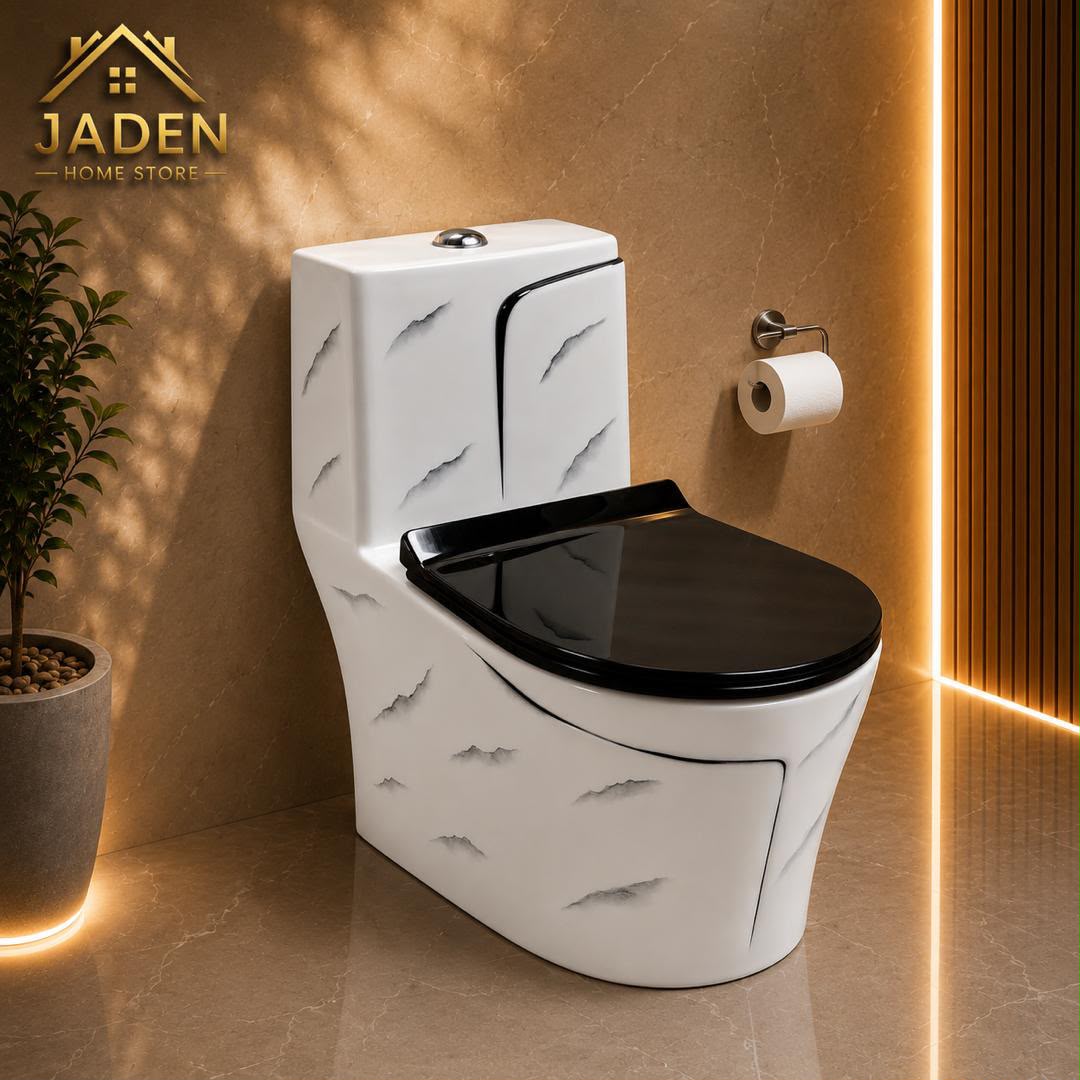 Premium One-Piece Marble-Finish Toilet view 4