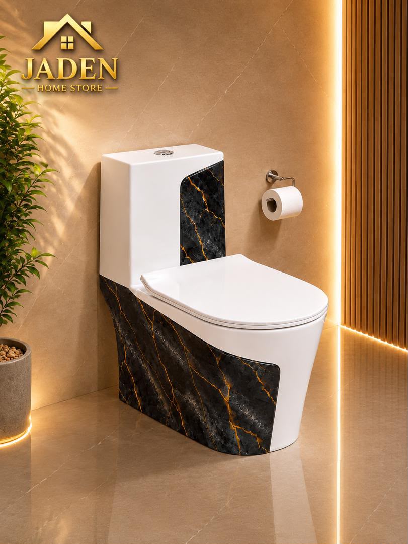 Premium One-Piece Marble-Finish Toilet view 6