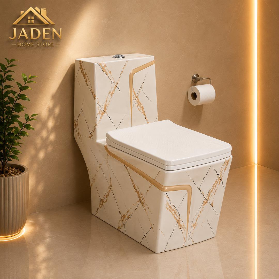 Premium One-Piece Marble-Finish Toilet view 10