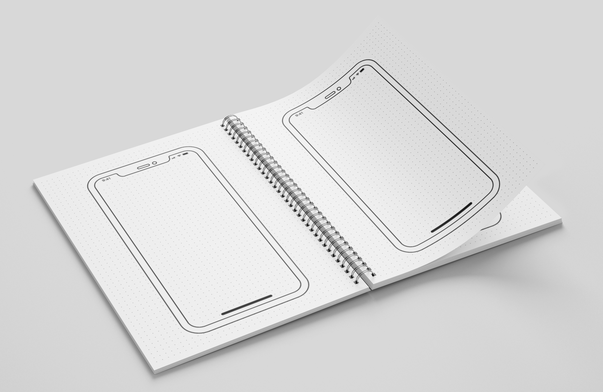 DotGrid Phoneframed Small Sketch