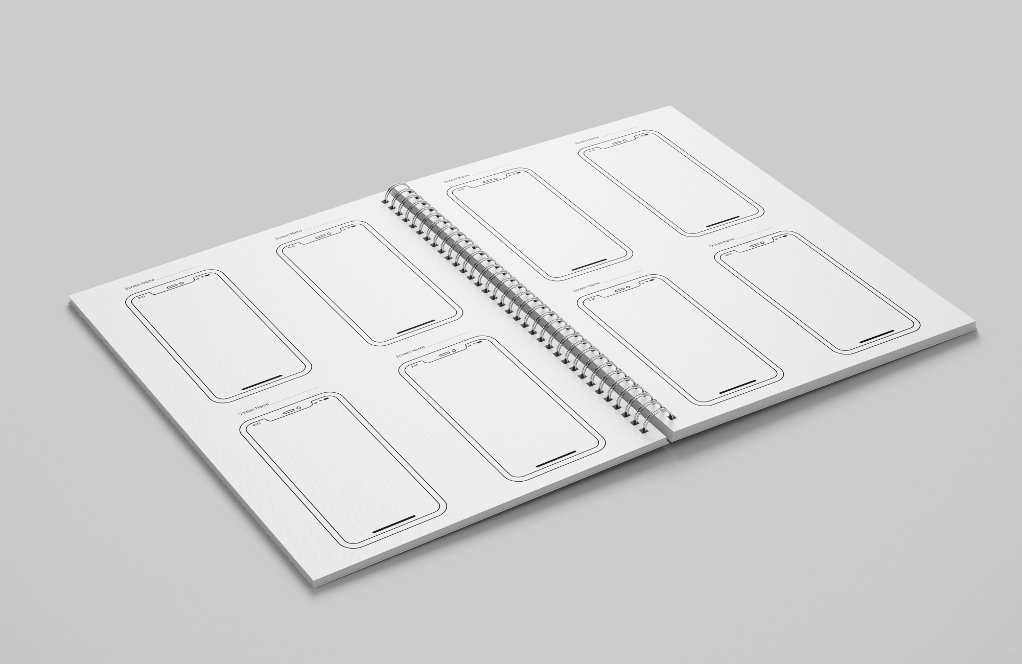 DotGrid Phone Frame Sketch Notebook
