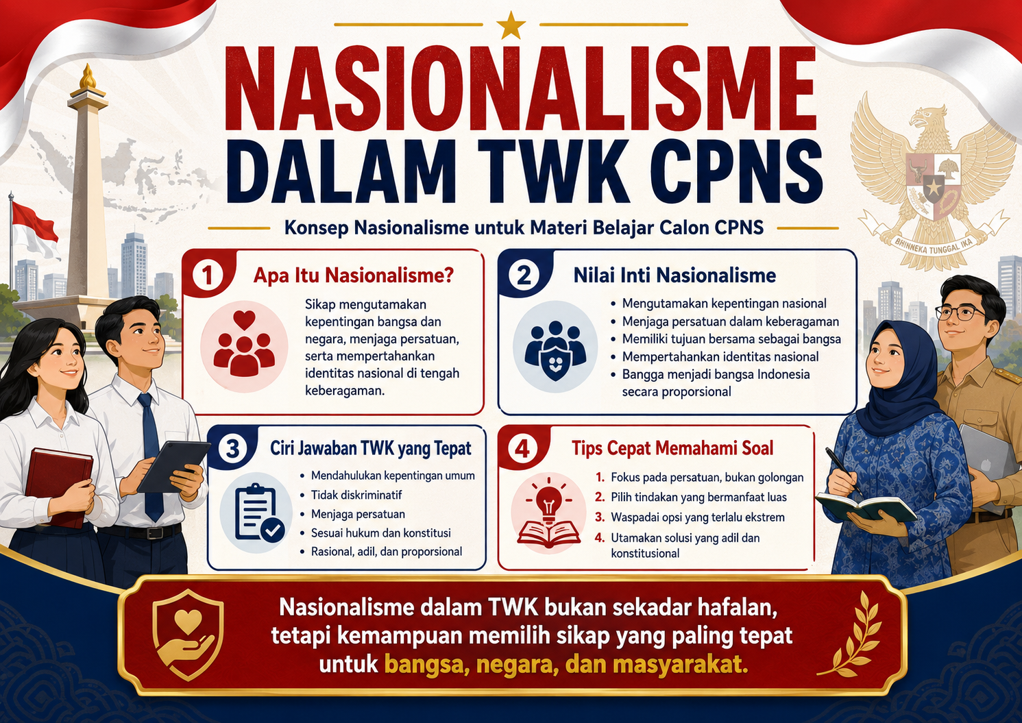 Nasionalisme dalam TWK CPNS: Konsep dan Contoh Soal