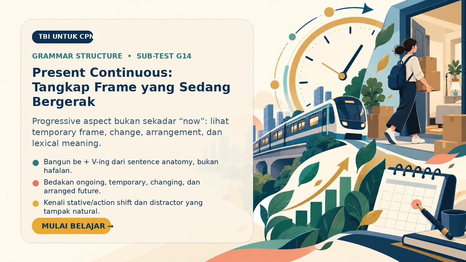 Present Continuous Tense: Fungsi, Pola, dan Jebakan