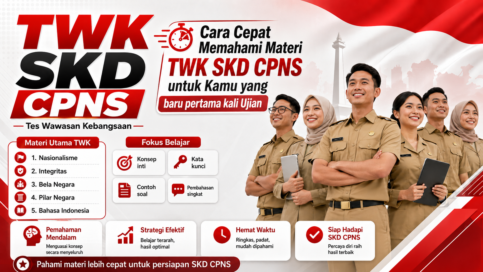 Cara Cepat Memahami Materi TWK SKD CPNS untuk Kamu yang baru pertama kali Ujian