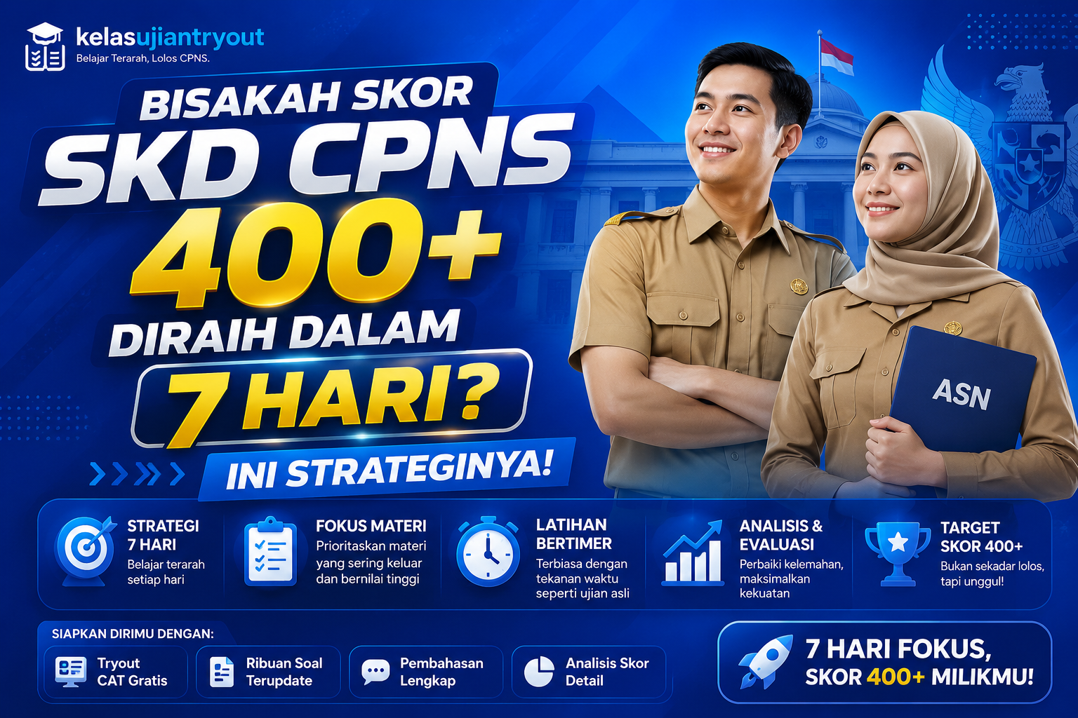 Bisakah Skor SKD CPNS 400+ Diraih dalam 7 Hari? Ini Strateginya