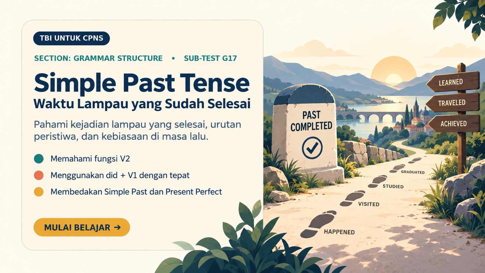 Simple Past Tense: Waktu Lampau yang Sudah Selesai