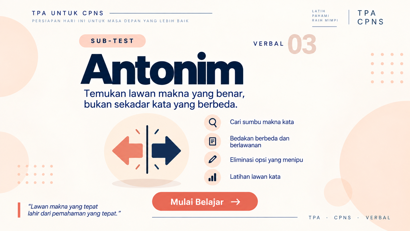 Antonim TPA: Berbeda Belum Tentu Berlawanan