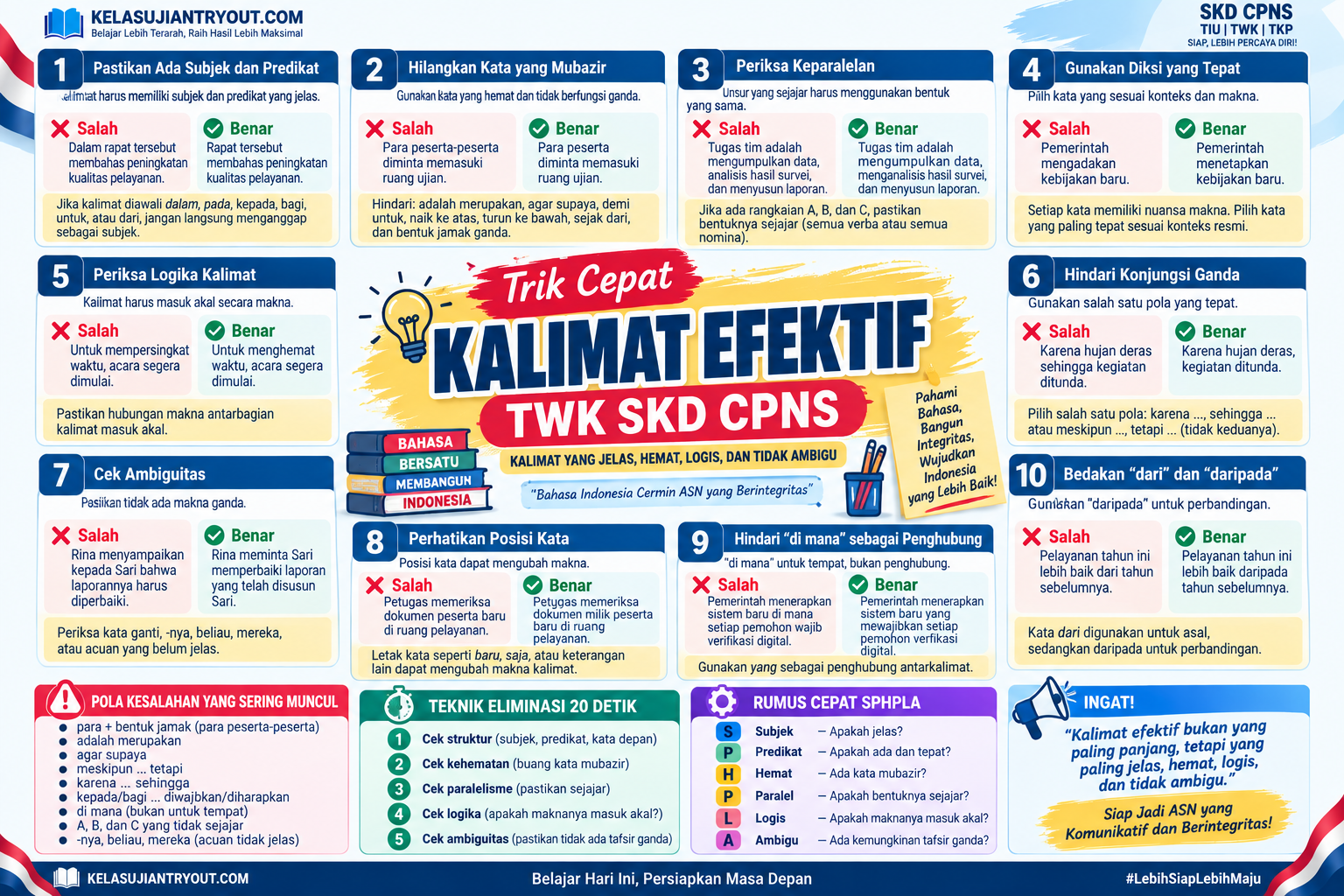 Trik Kalimat Efektif TWK SKD CPNS: Cara Cepat & Tepat