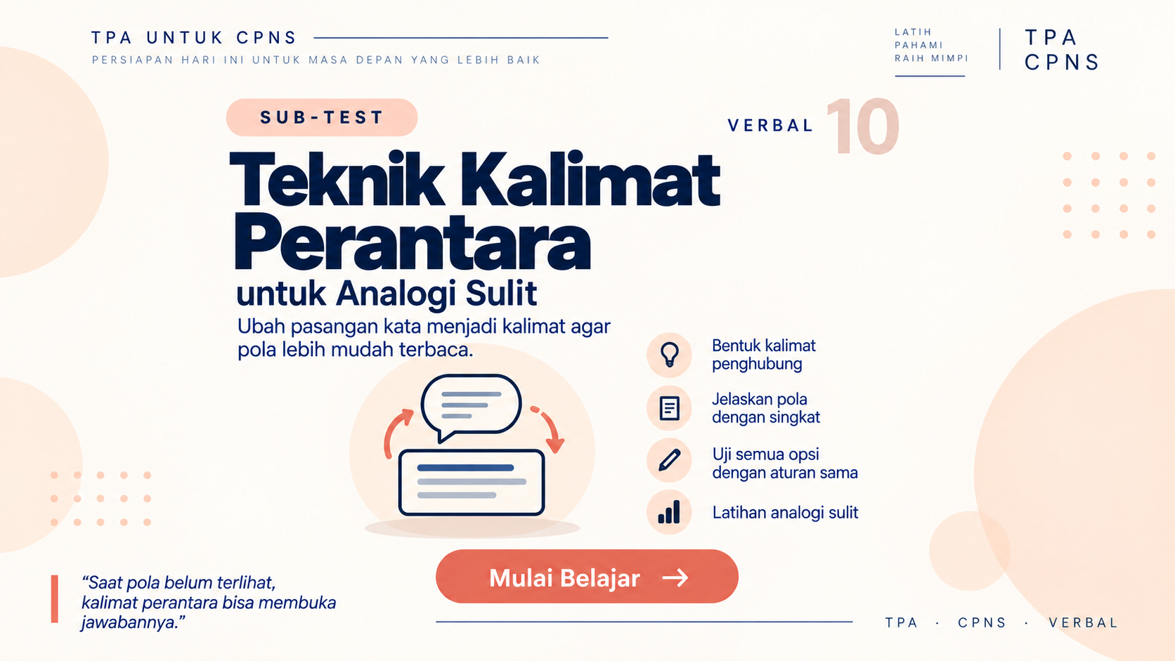 Analogi Sulit TPA: Teknik Kalimat Perantara