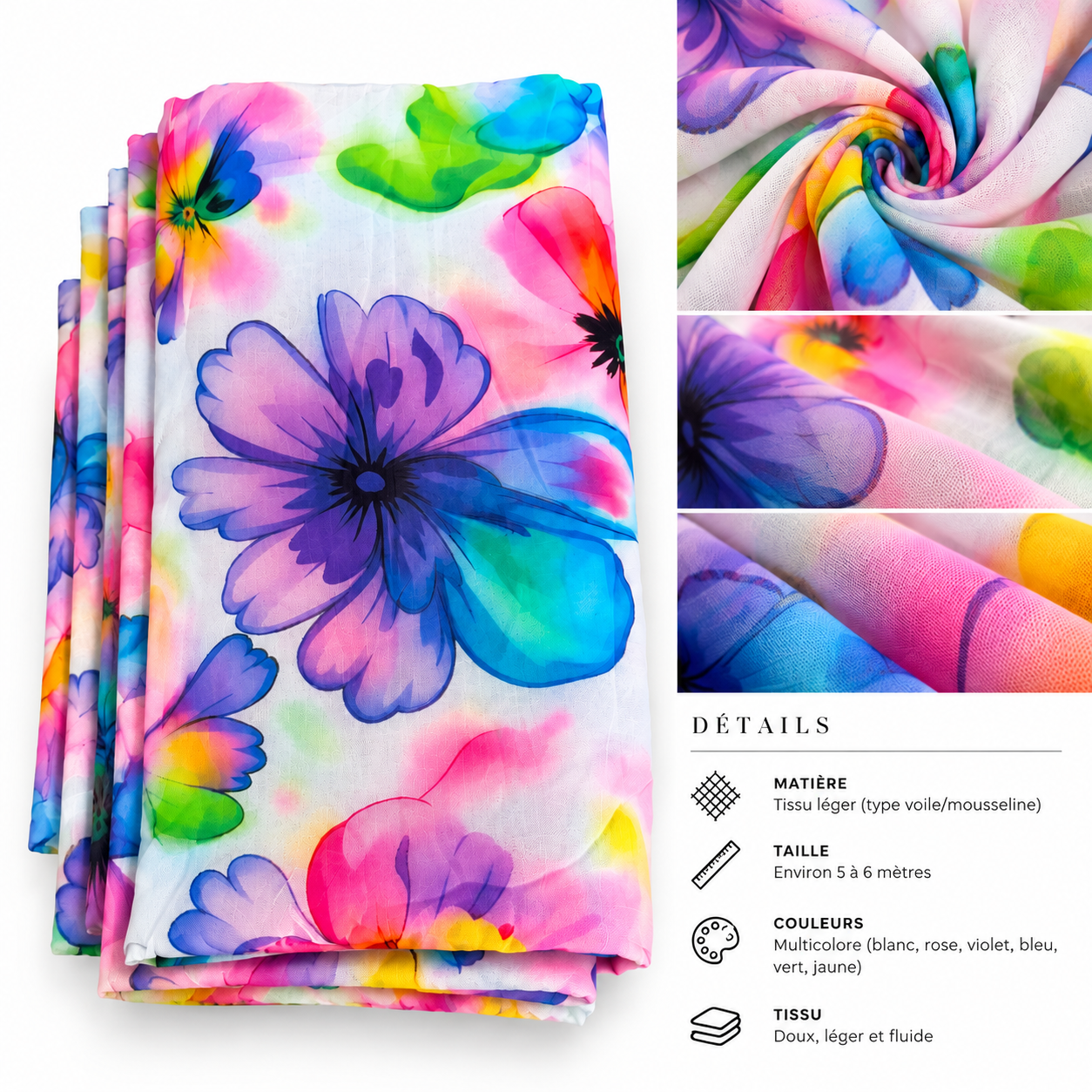 Dampé Floral Rainbow 