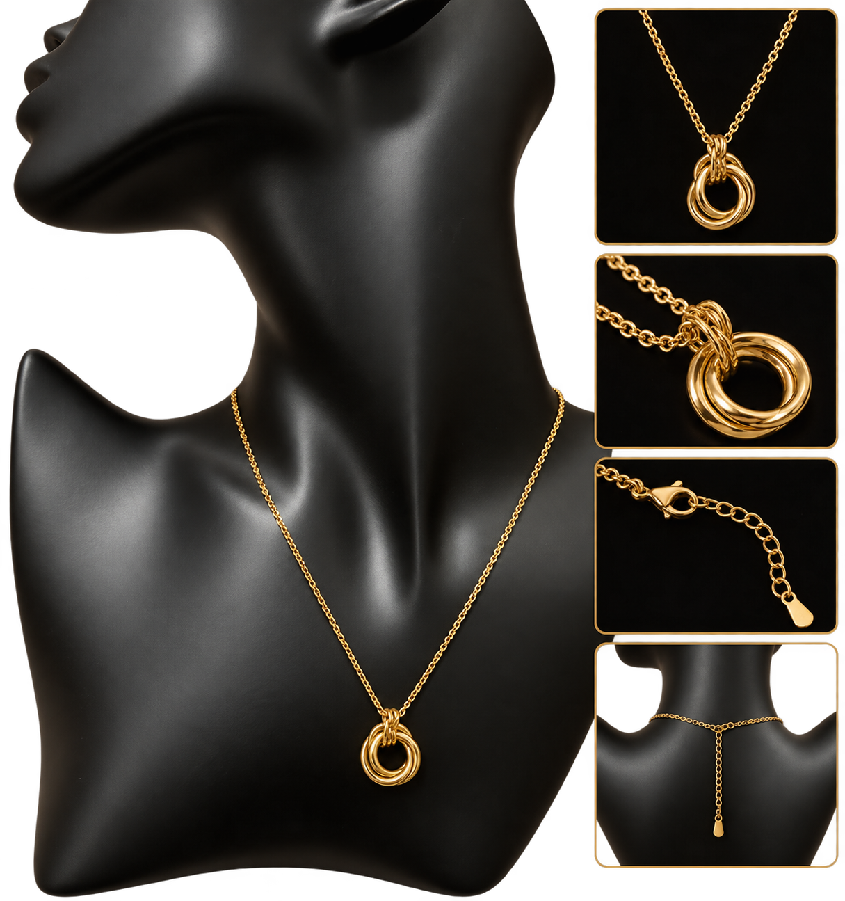 Collier Anneaux Entrelacés
