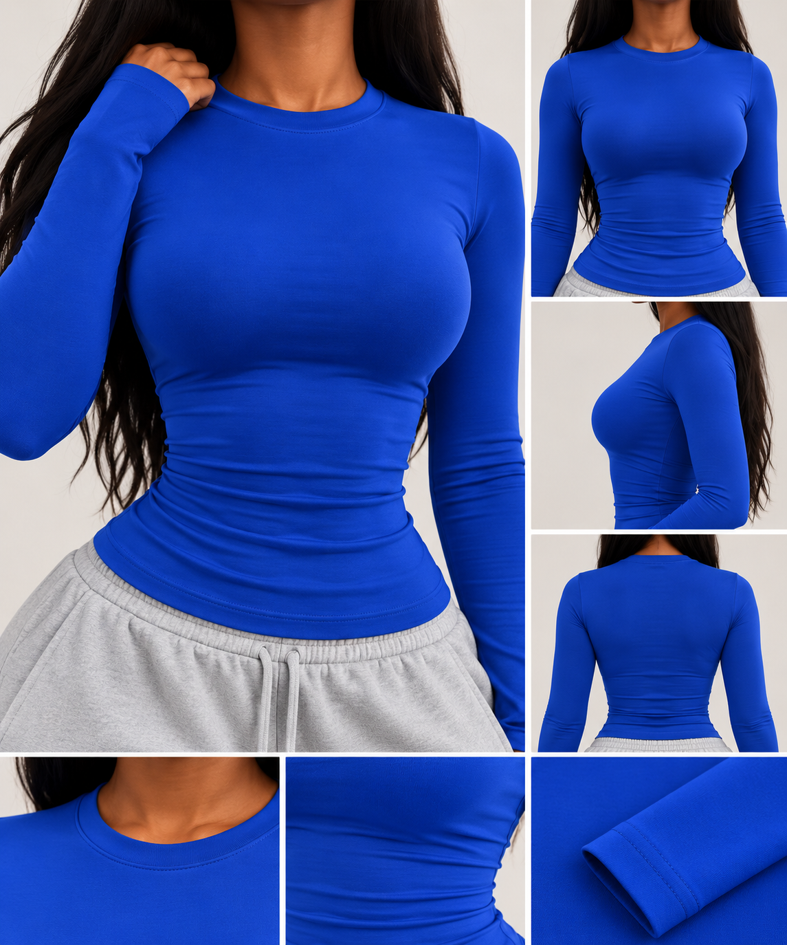 Top Manches Longues Gainant – Bleu Royal