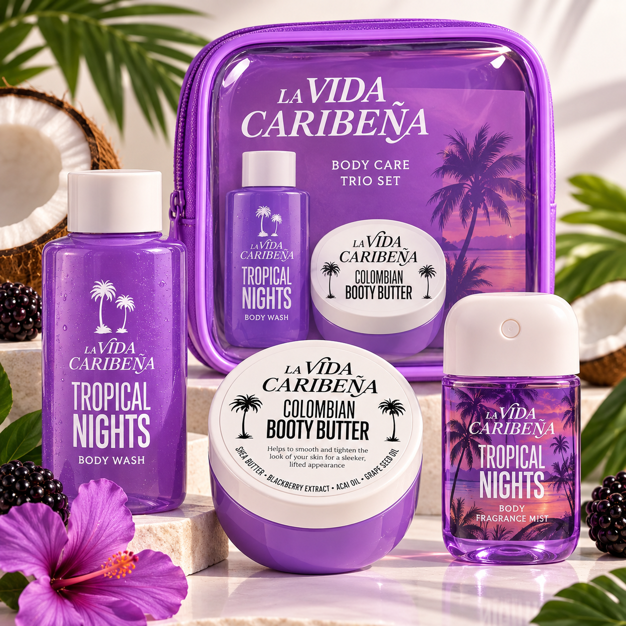 Tropical nights body care trio