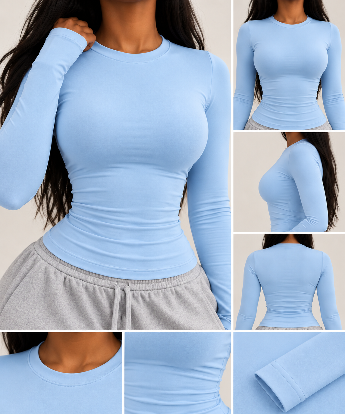 Top Manches Longues Gainant –light blue 
