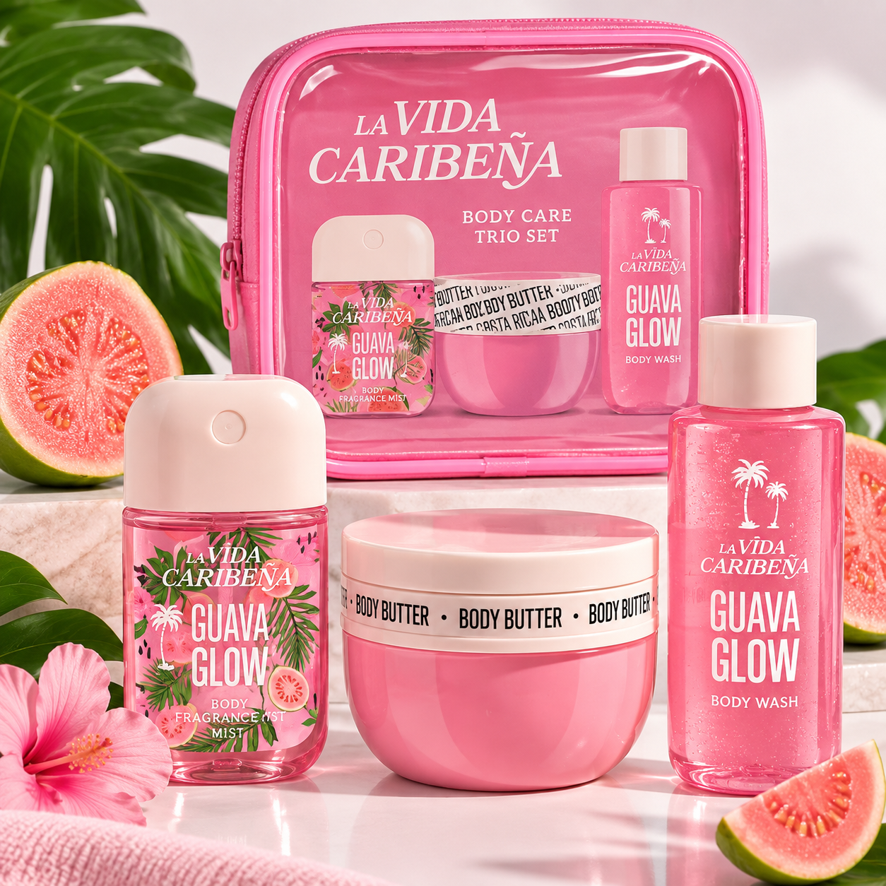 Guava glow body care trio 