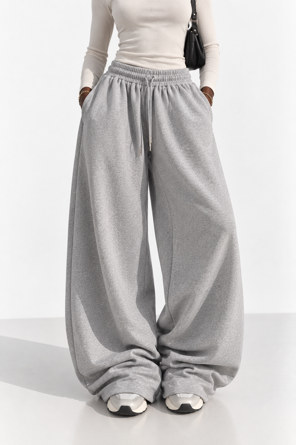 Jogging Oversize – Gris Clair