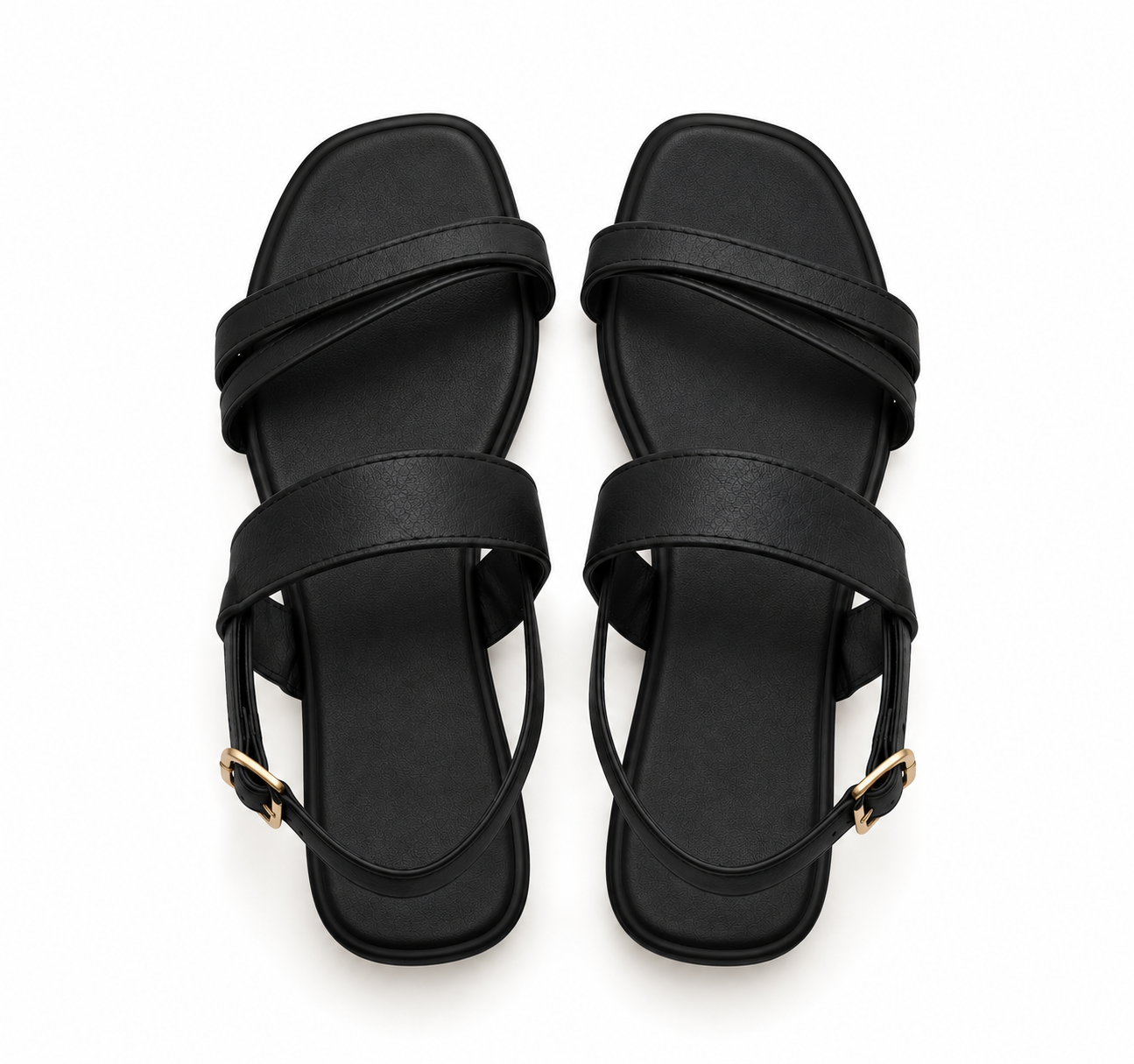 Vyna Strap Sandals – Black