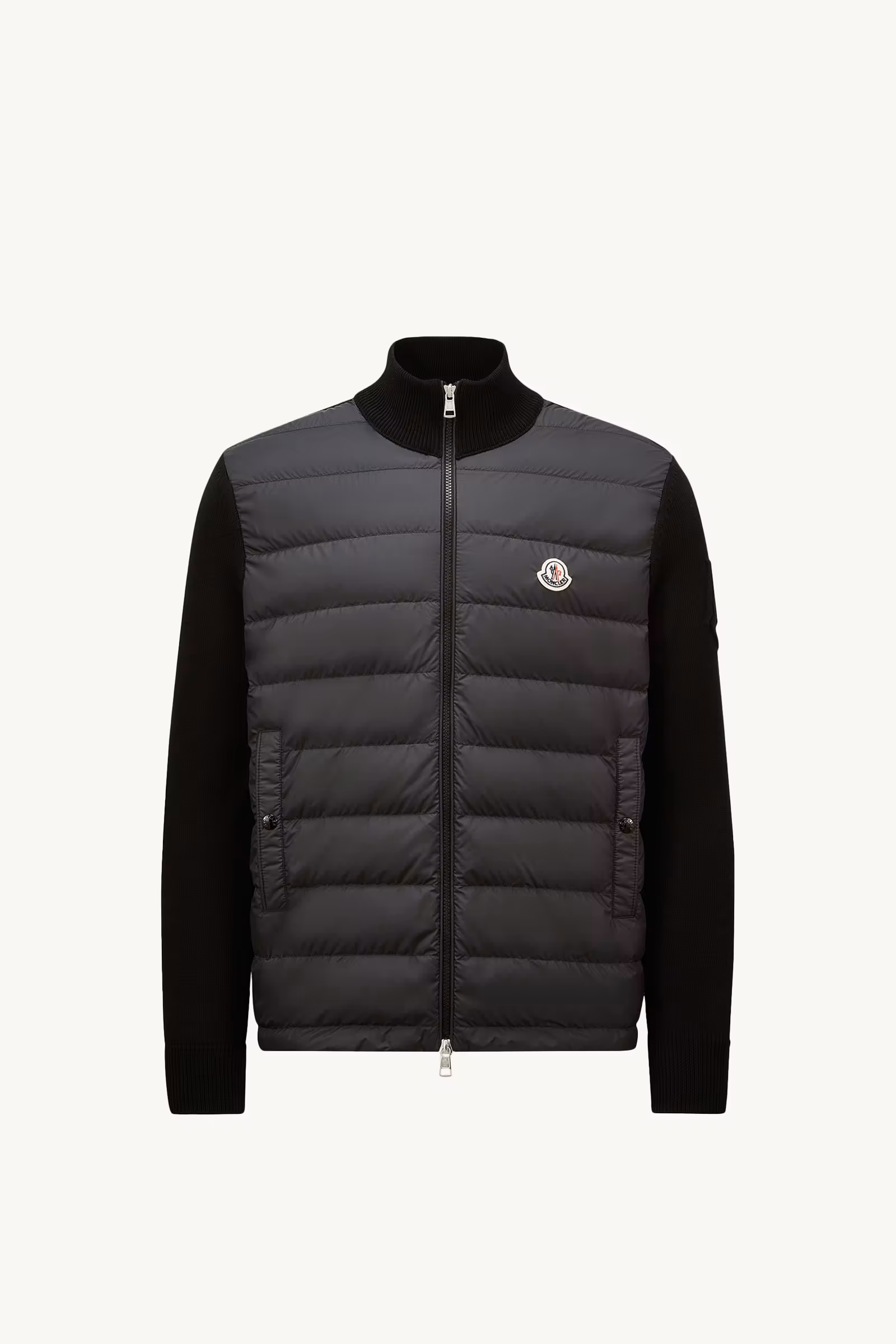 Cardigan zippé en coton matelassé