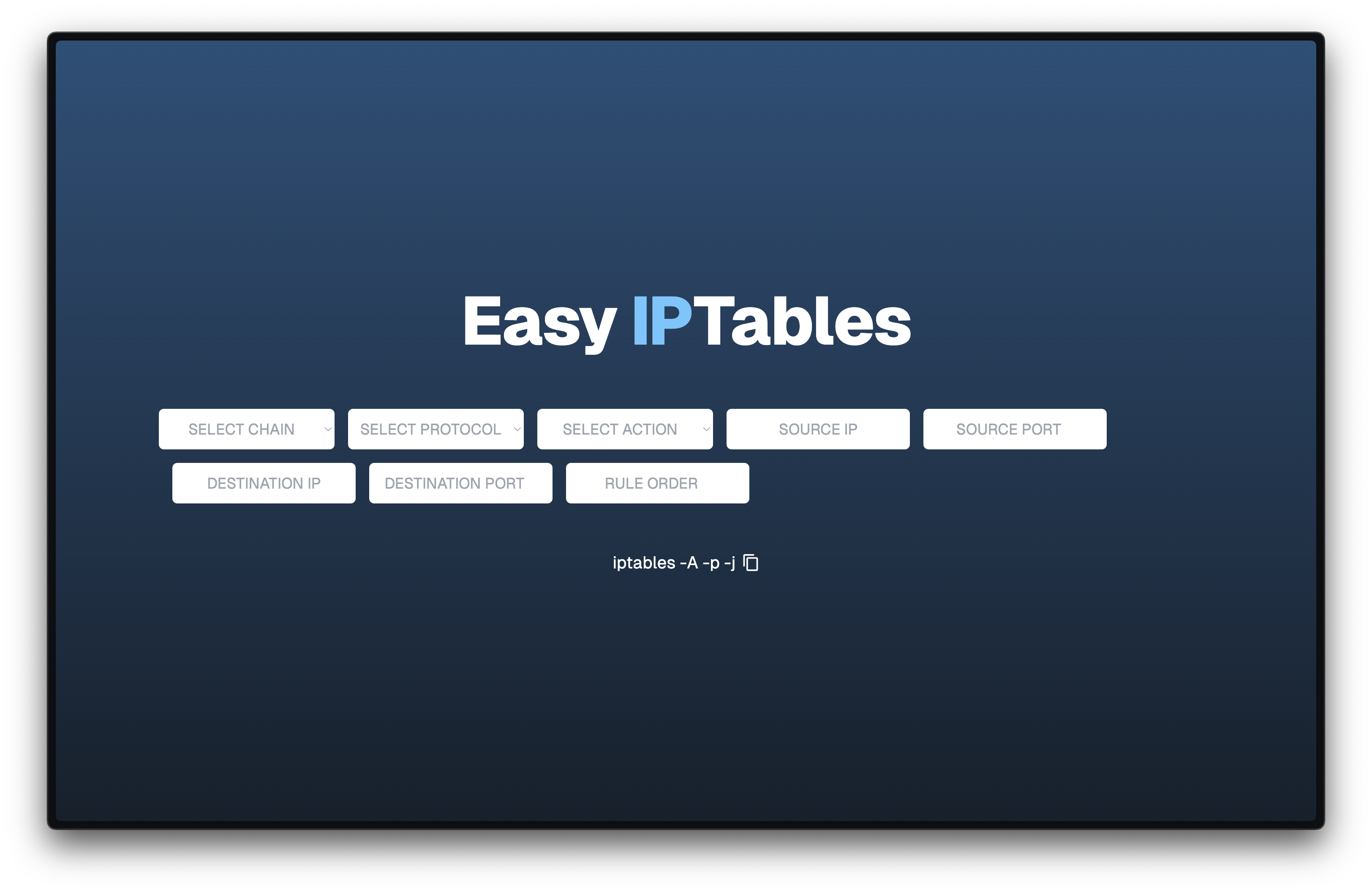 Easy IPTables Homepage