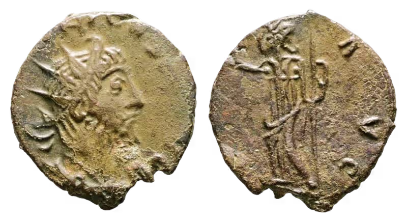 Tetricus I, Antoninianus, barbarische Imitation (ca. 271–274 n. Chr.)