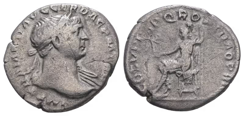 Denier romain en argent – Trajan (98–117 apr. J.-C.)