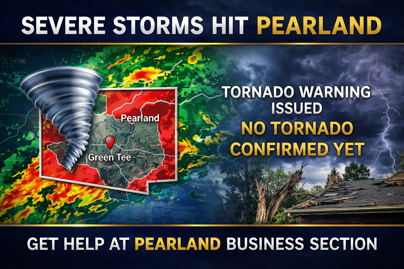 SEVERE STORMS HIT PEARLAND SATURDAY NIGHT