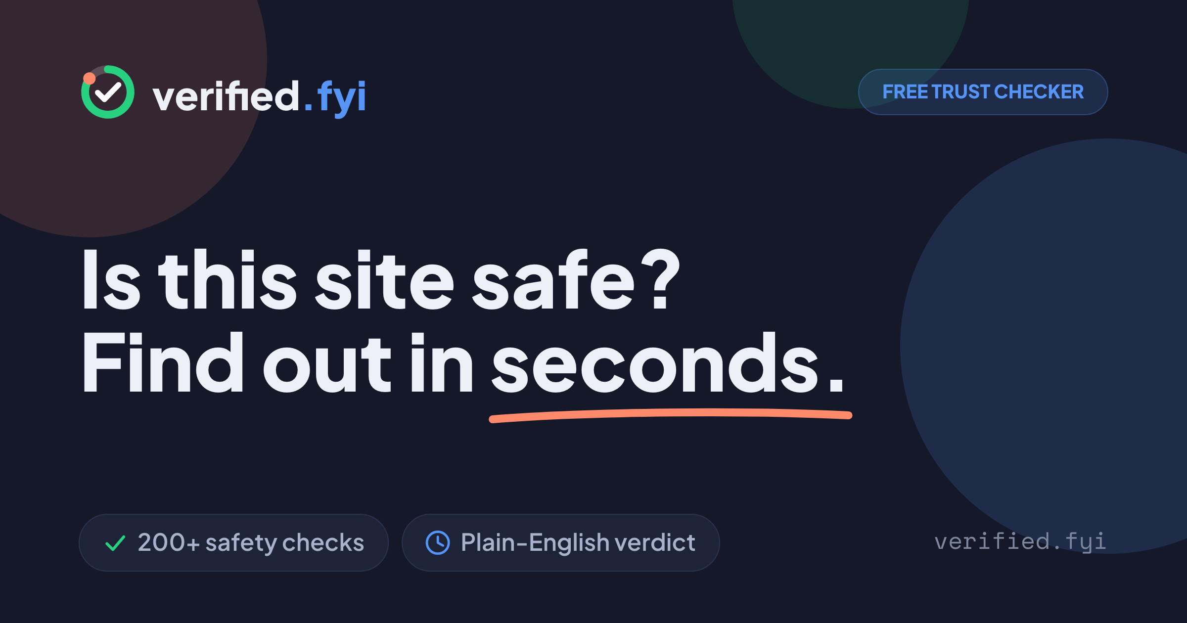 verified.fyi: Website Trust Checker