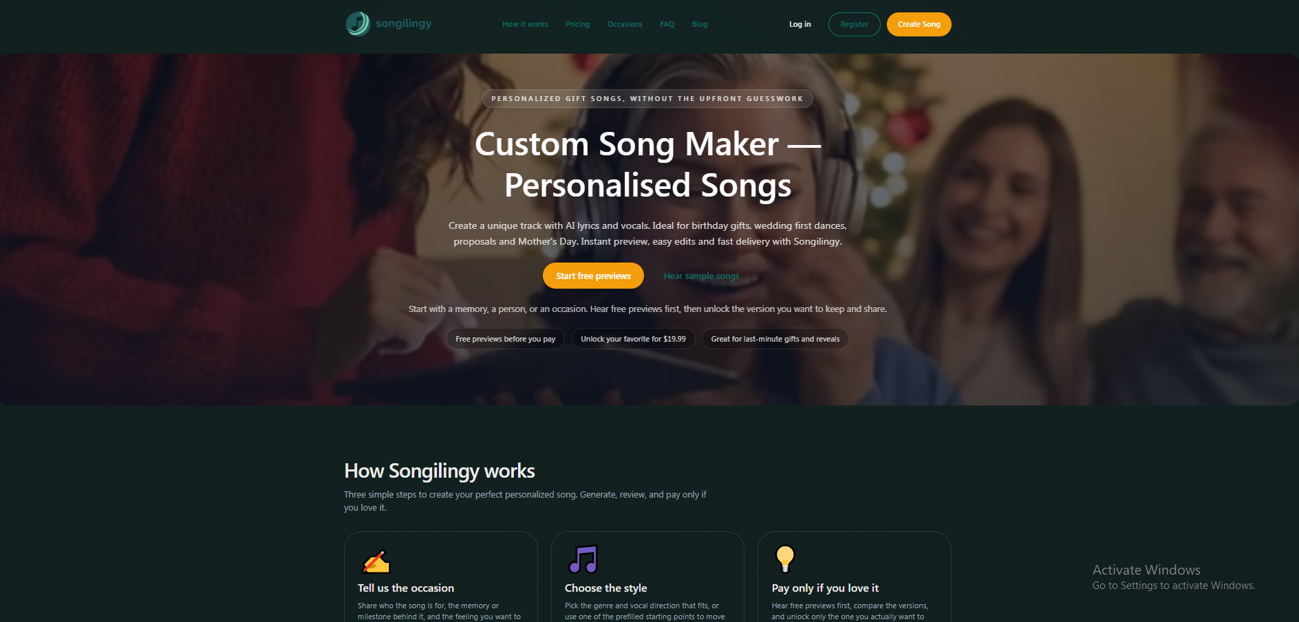 Songilingy - Personalized songs