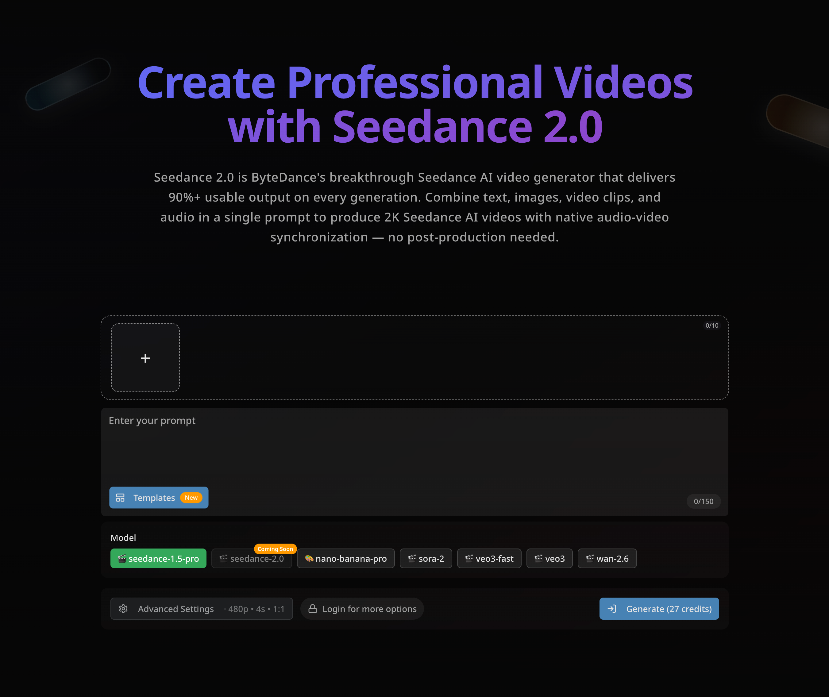 Seedance 2 Video Studio