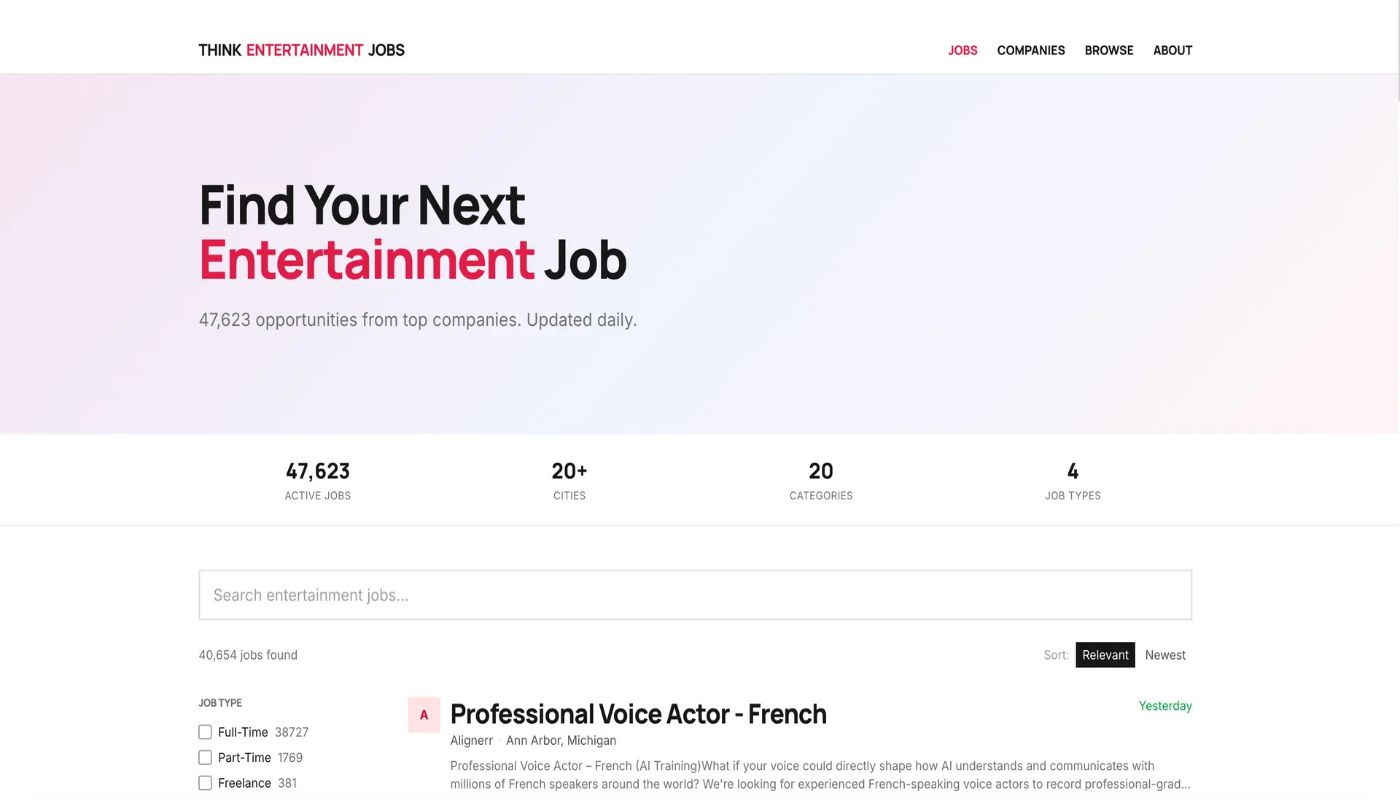 Entertainment Jobs