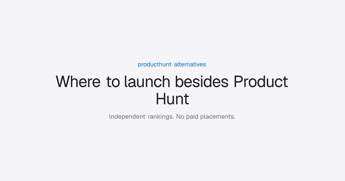 ProductHunt Alternatives