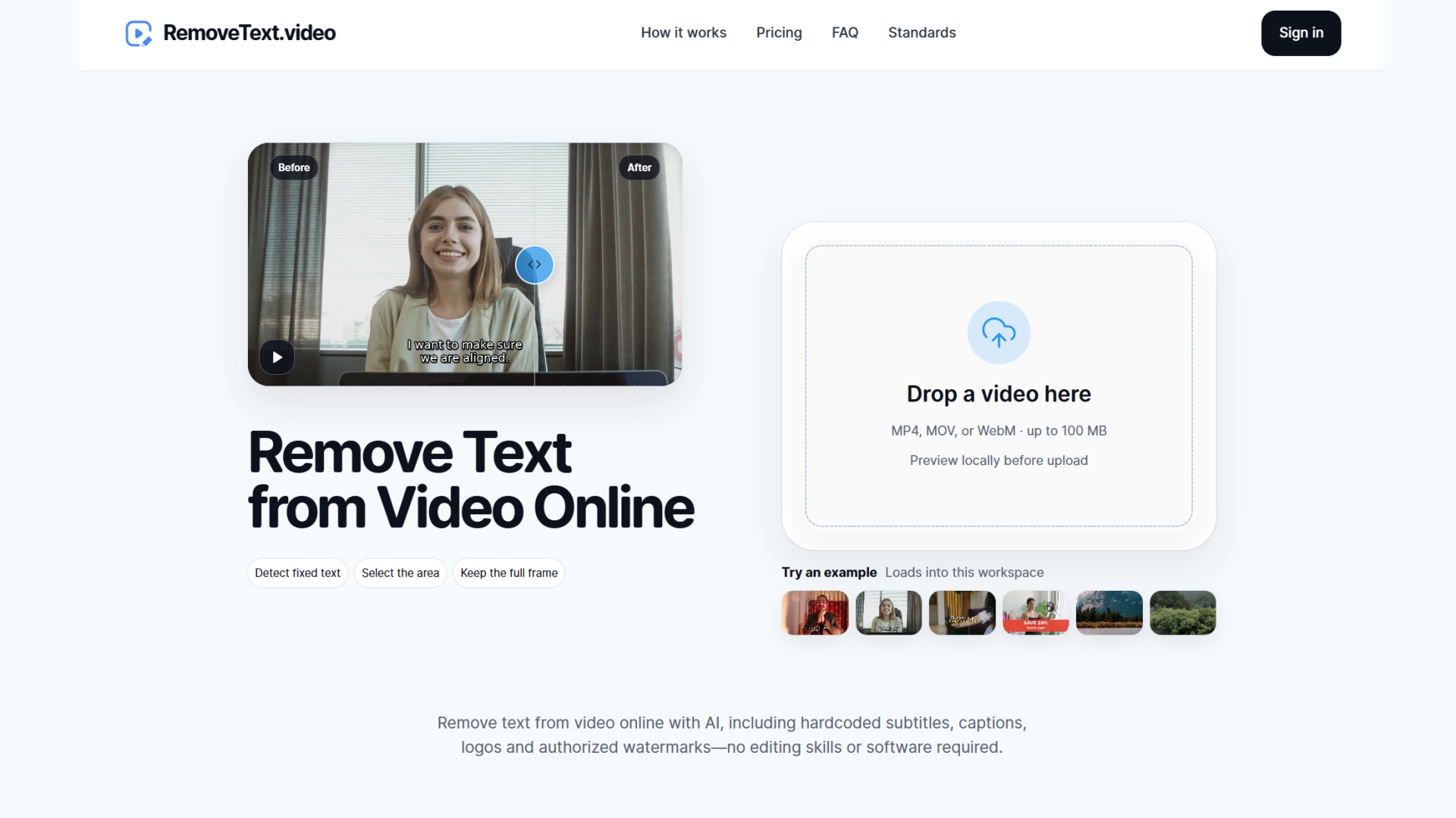 RemoveText Video