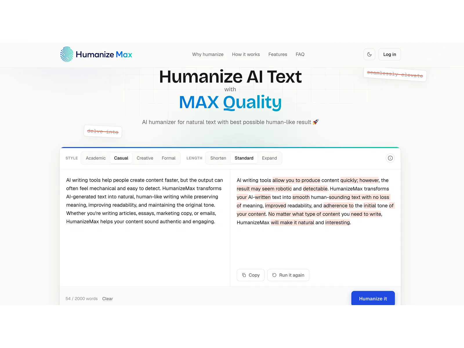Humanize Max